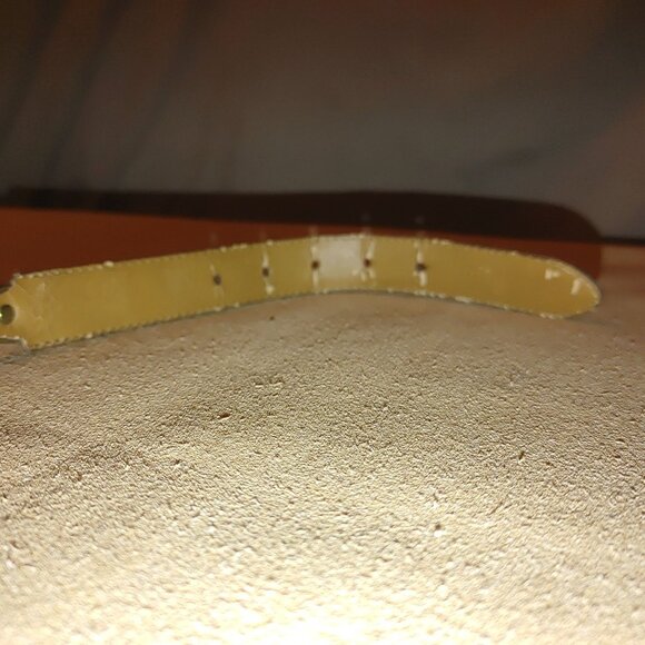 Brown Leather Belt Handcrafted Italian Roco Ornate Brass Buckle Detailing - Picture 8 of 16